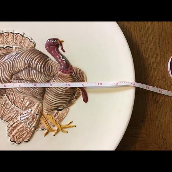 X-TRA Large COLLECTIBLE Plate TURKEY PLATE 14” - Picture 5 of 8